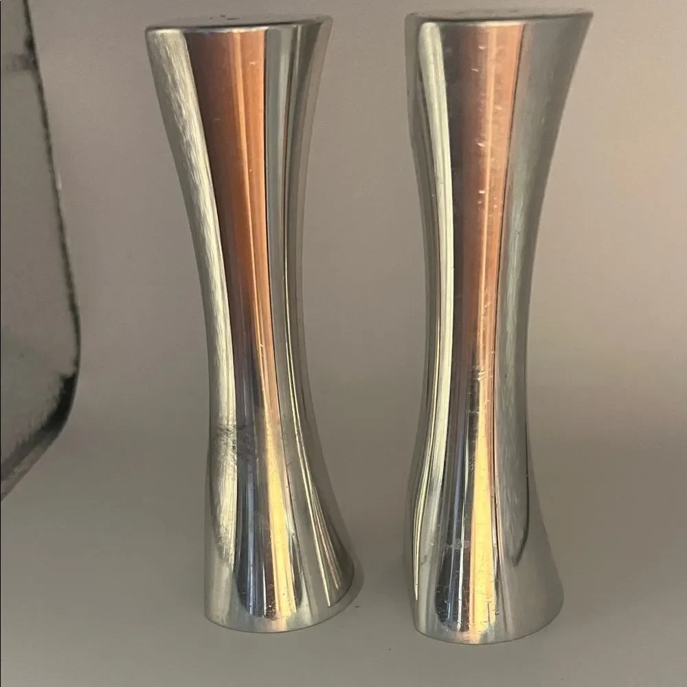 Vintage  Nambé Kissing Salt & Pepper Shakers